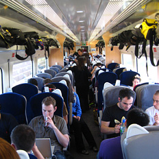 large group travel in Standard Class carriages